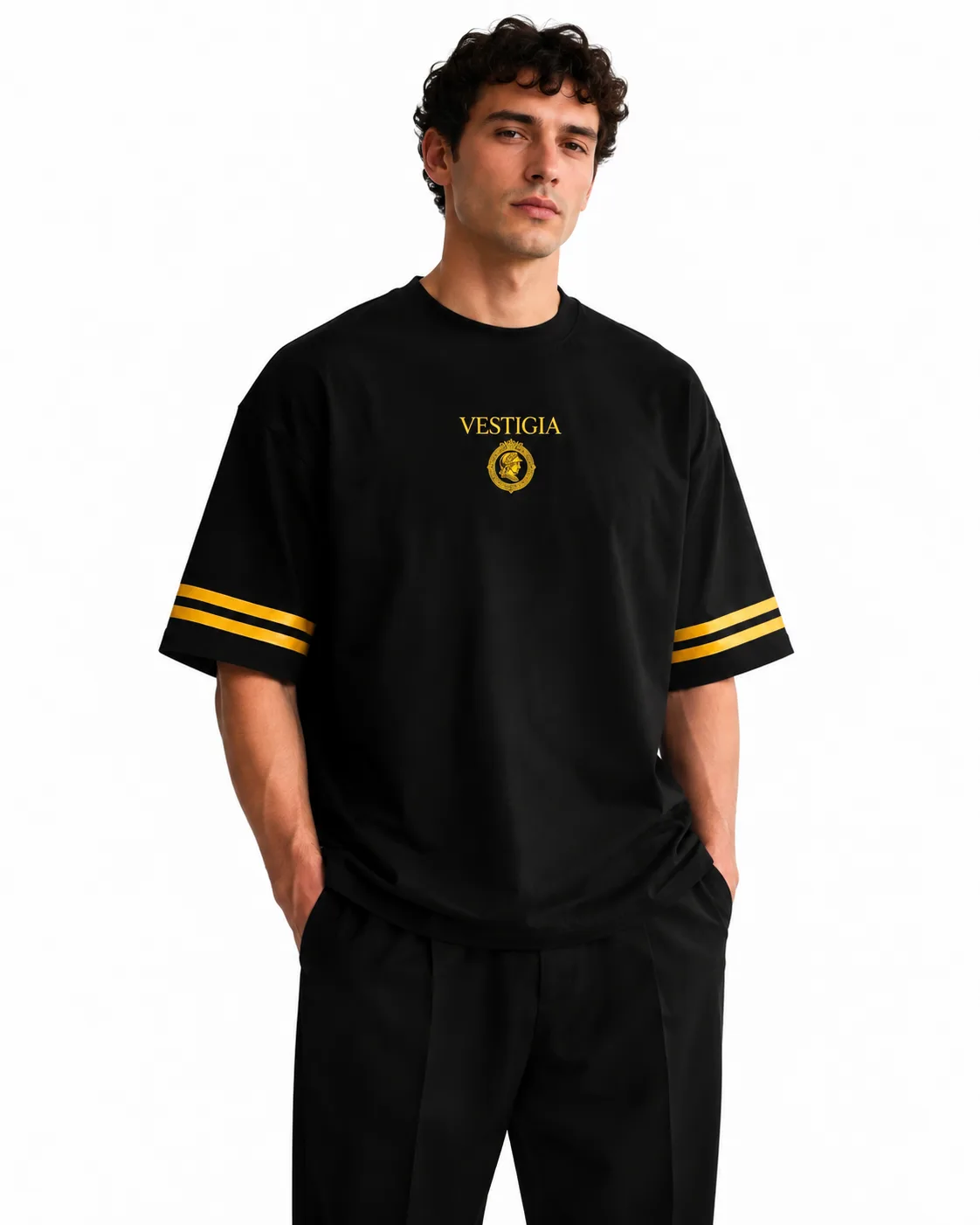 VESTIGIA Aurelius Oversized Tee - Black
